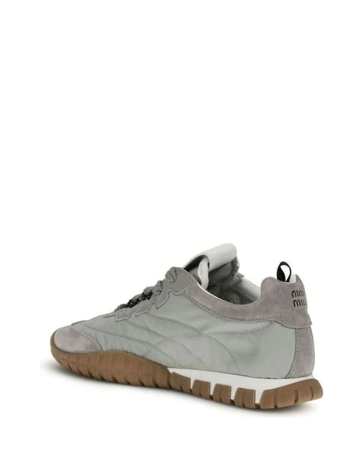 Miu Miu Gray Recycled Polyamide Athletic Sneakers Glam Steals