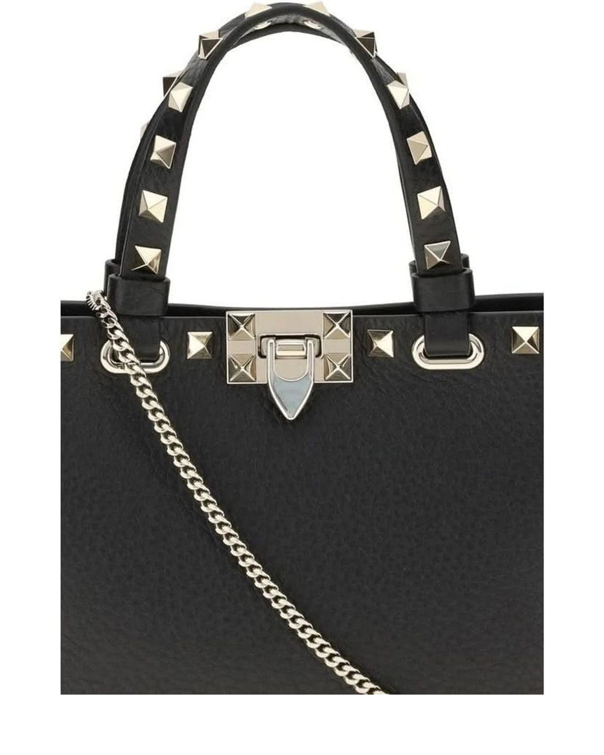 Valentino Garavani Black Leather Calf Bos Taurus Shoulder Bag Glam Steals