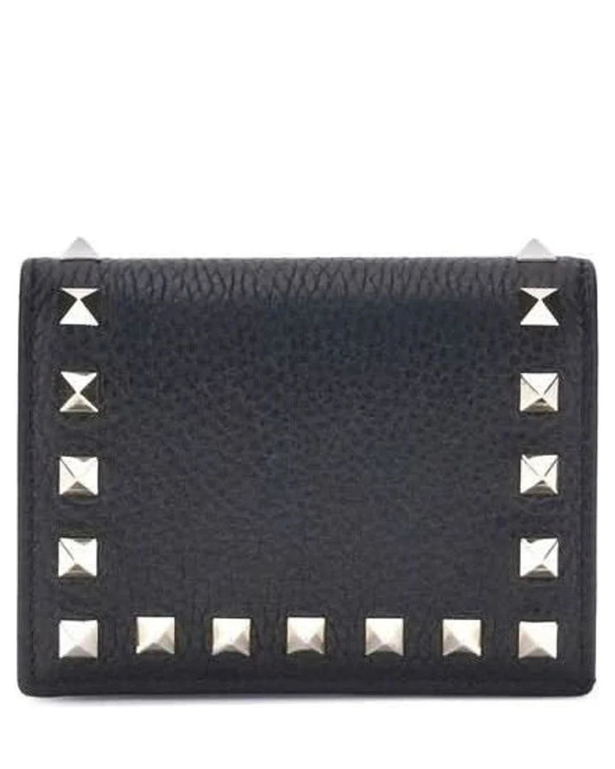 Valentino Garavani Black Leather Calf Bos Taurus Wallet Glam Steals