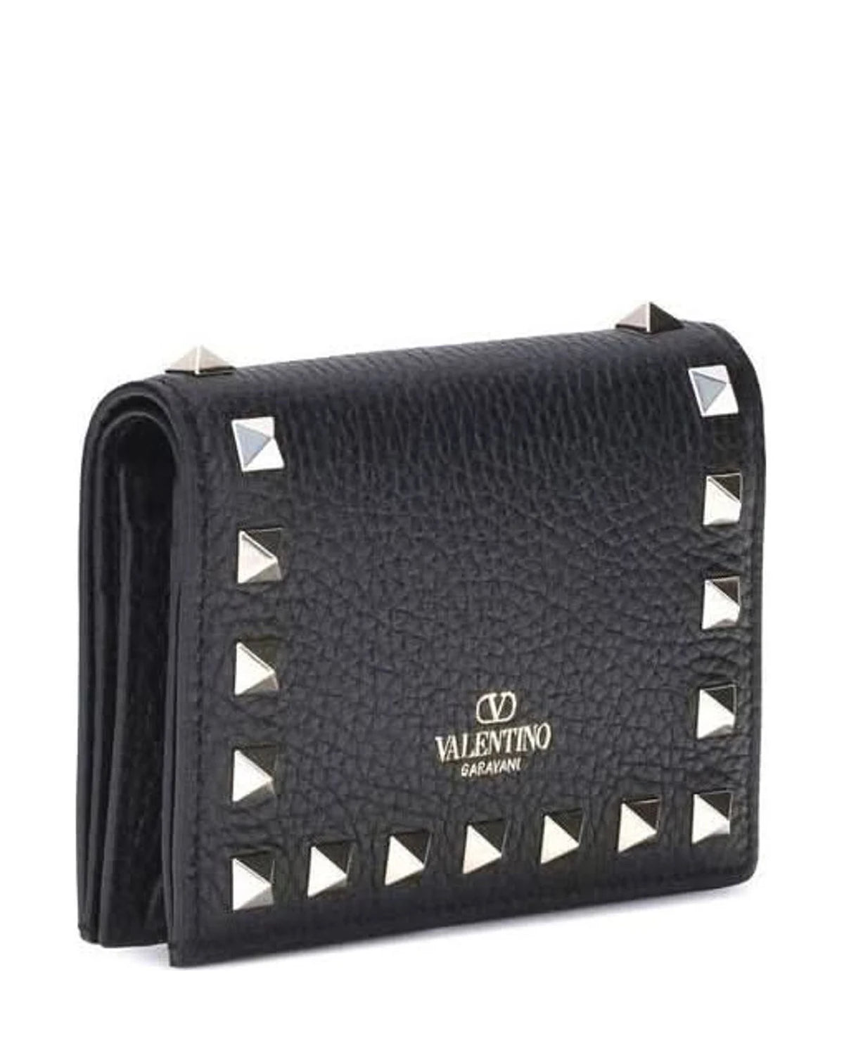 Valentino Garavani Black Leather Calf Bos Taurus Wallet Glam Steals