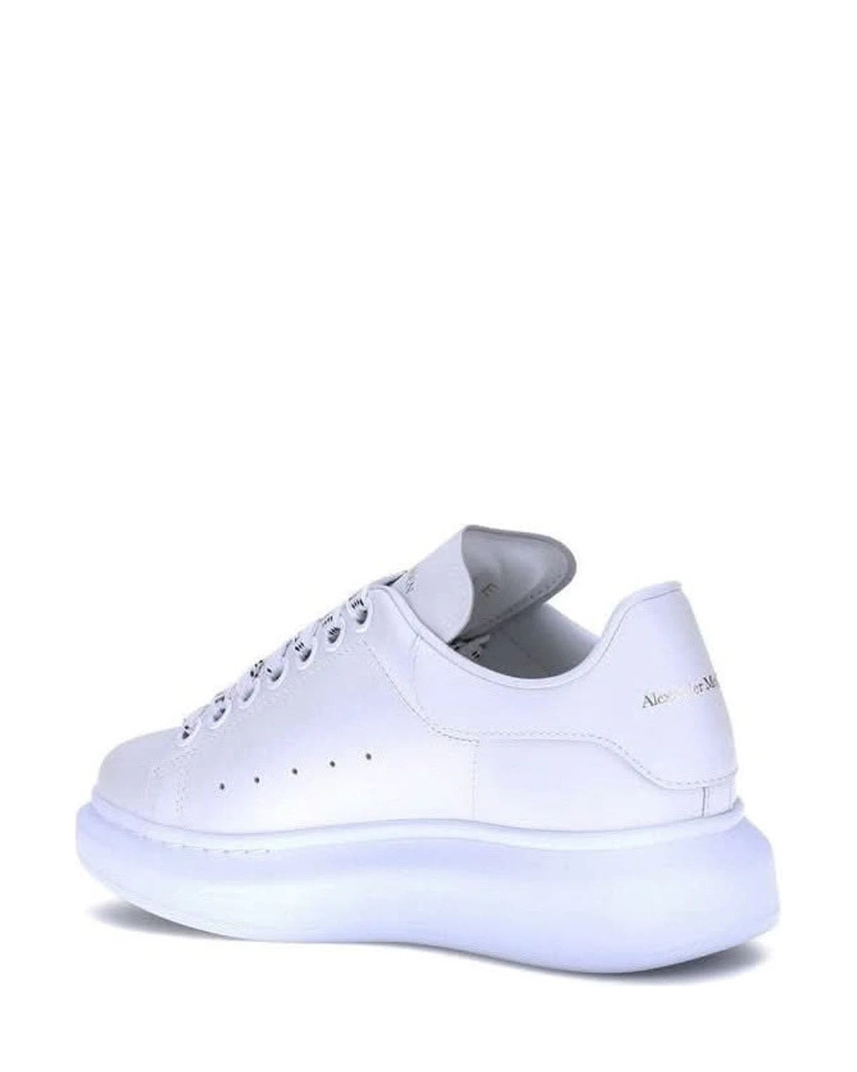 Alexander Mcqueen White Leather Calf Bos Taurus Platform Sneakers Glam Steals