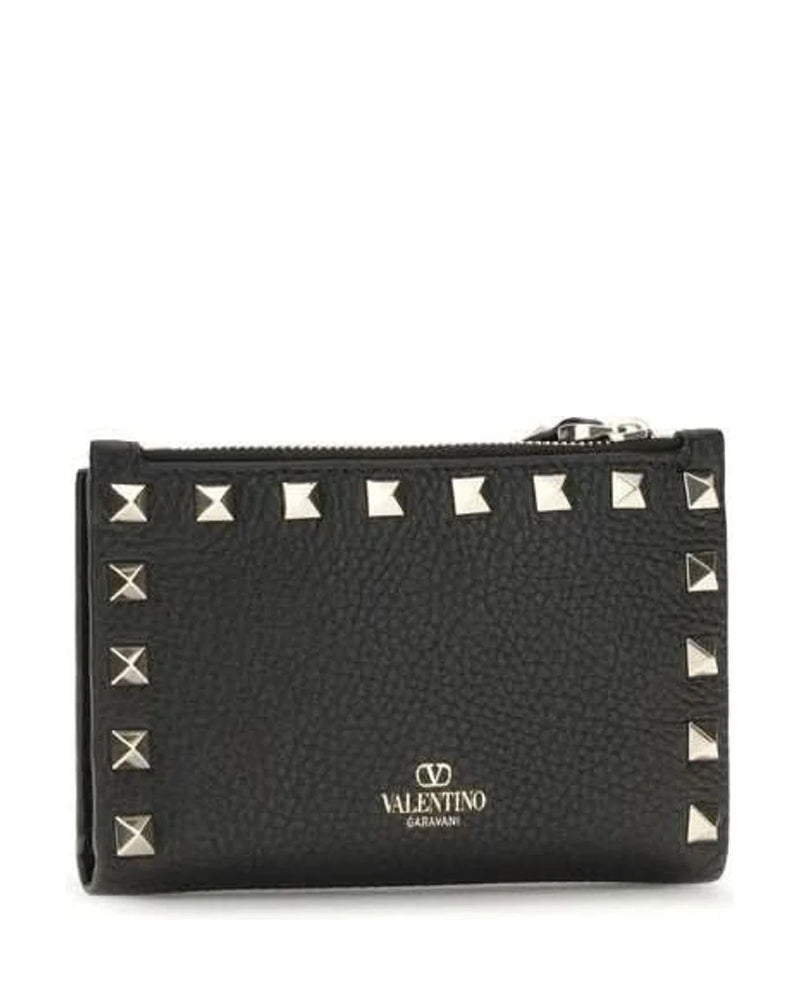 Valentino Garavani Black Leather Calf Bos Taurus Wallet Glam Steals
