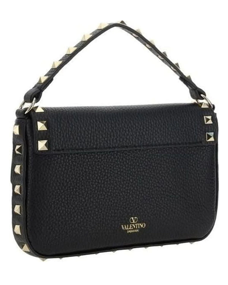 Valentino Garavani Black Leather Calf Bos Taurus Shoulder Bag Glam Steals