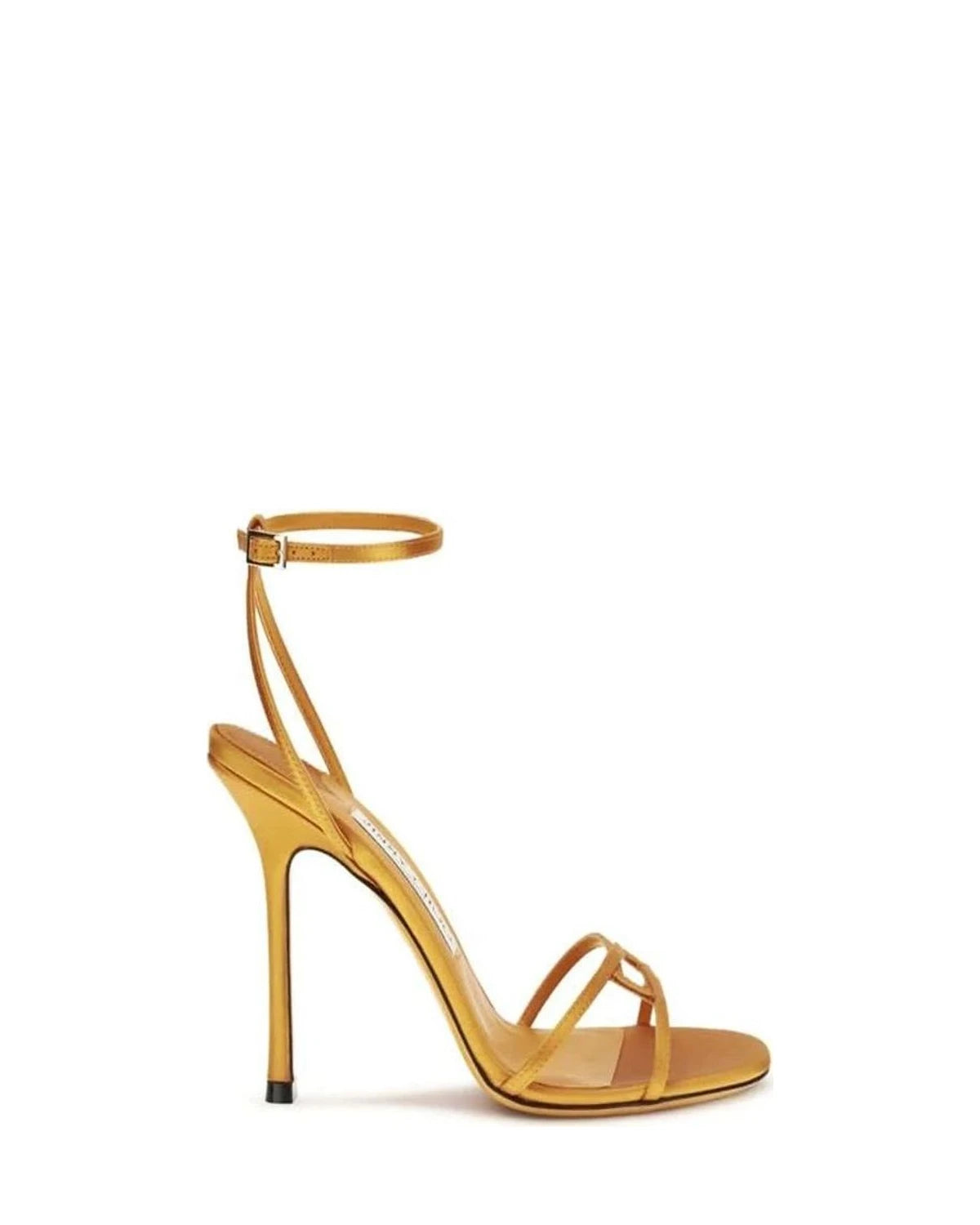Jimmy Choo Orange Silk Stiletto Sandals 