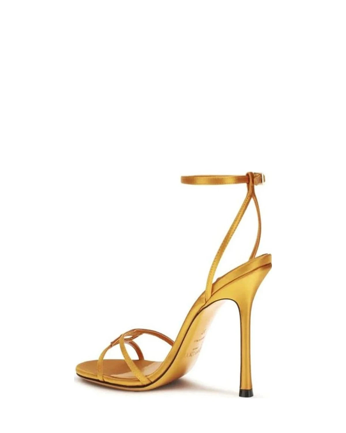 Jimmy Choo Orange Silk Stiletto Sandals 