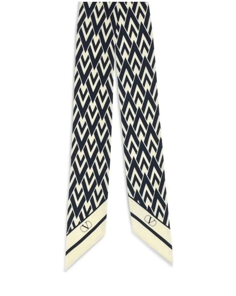 Valentino Garavani Scarves & Shawl in blue, Silk — view 3