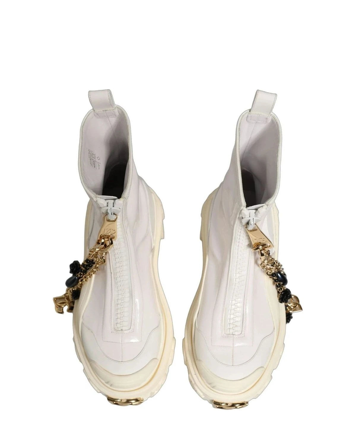Dolce & Gabbana White Ankle Boots 
