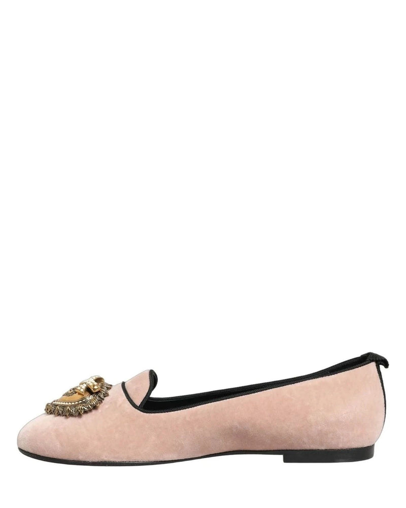 Dolce & Gabbana Devotion Pink Loafers 