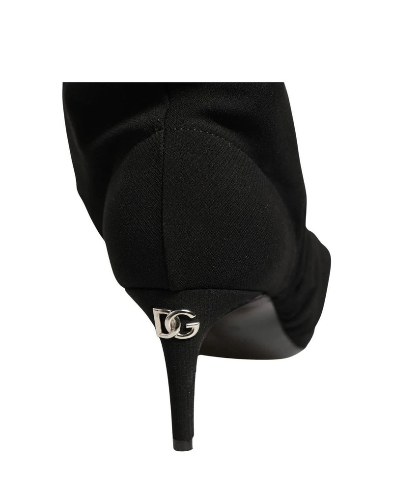 Dolce & Gabbana Socks Black Ankle Boots 