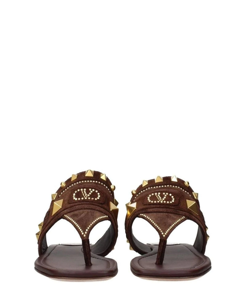 Valentino Garavani Brown Flip-Flops 