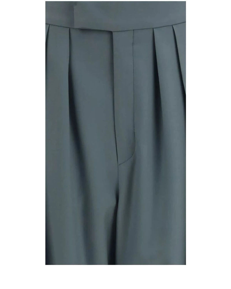 Chloé Trouser in blue, Fleece Wool — view 3