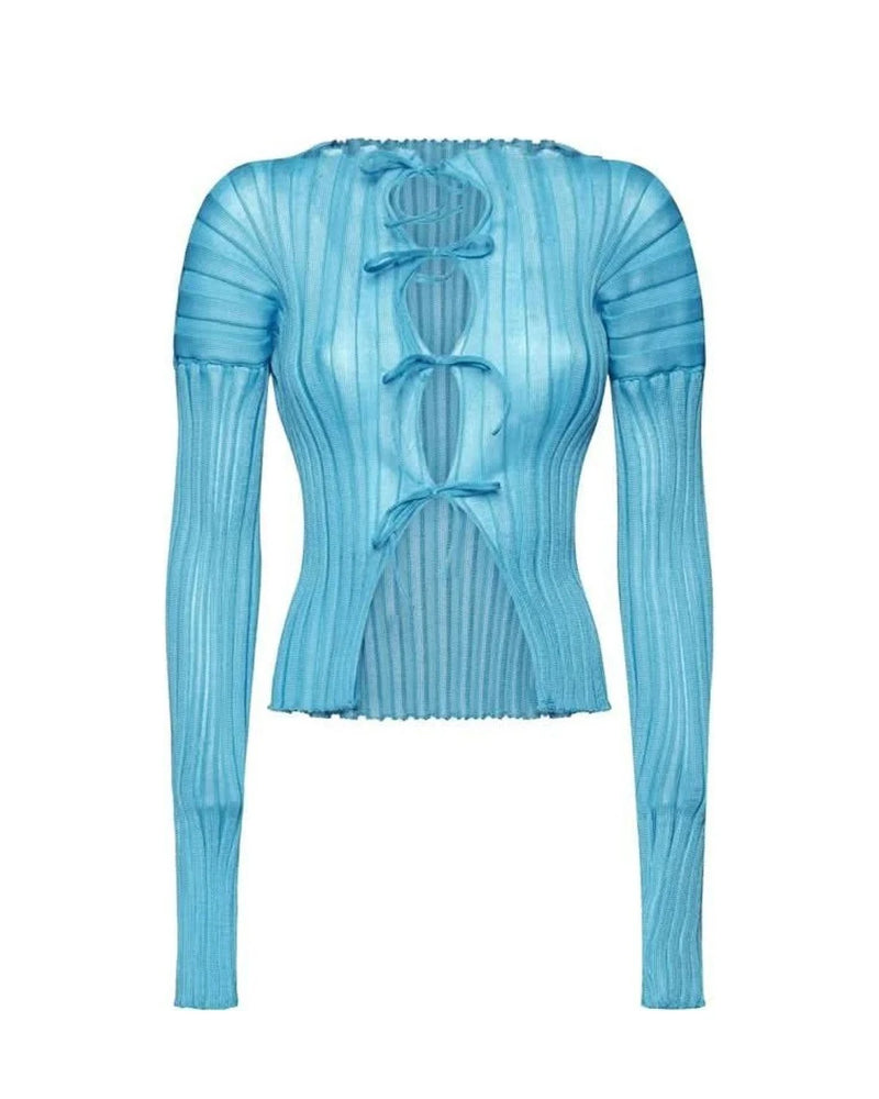 A. Roege Hove Cardigan in blue, Cotton