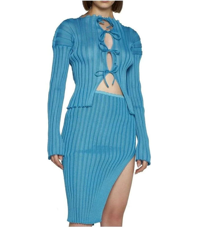 A. Roege Hove Cardigan in blue, Cotton — view 2