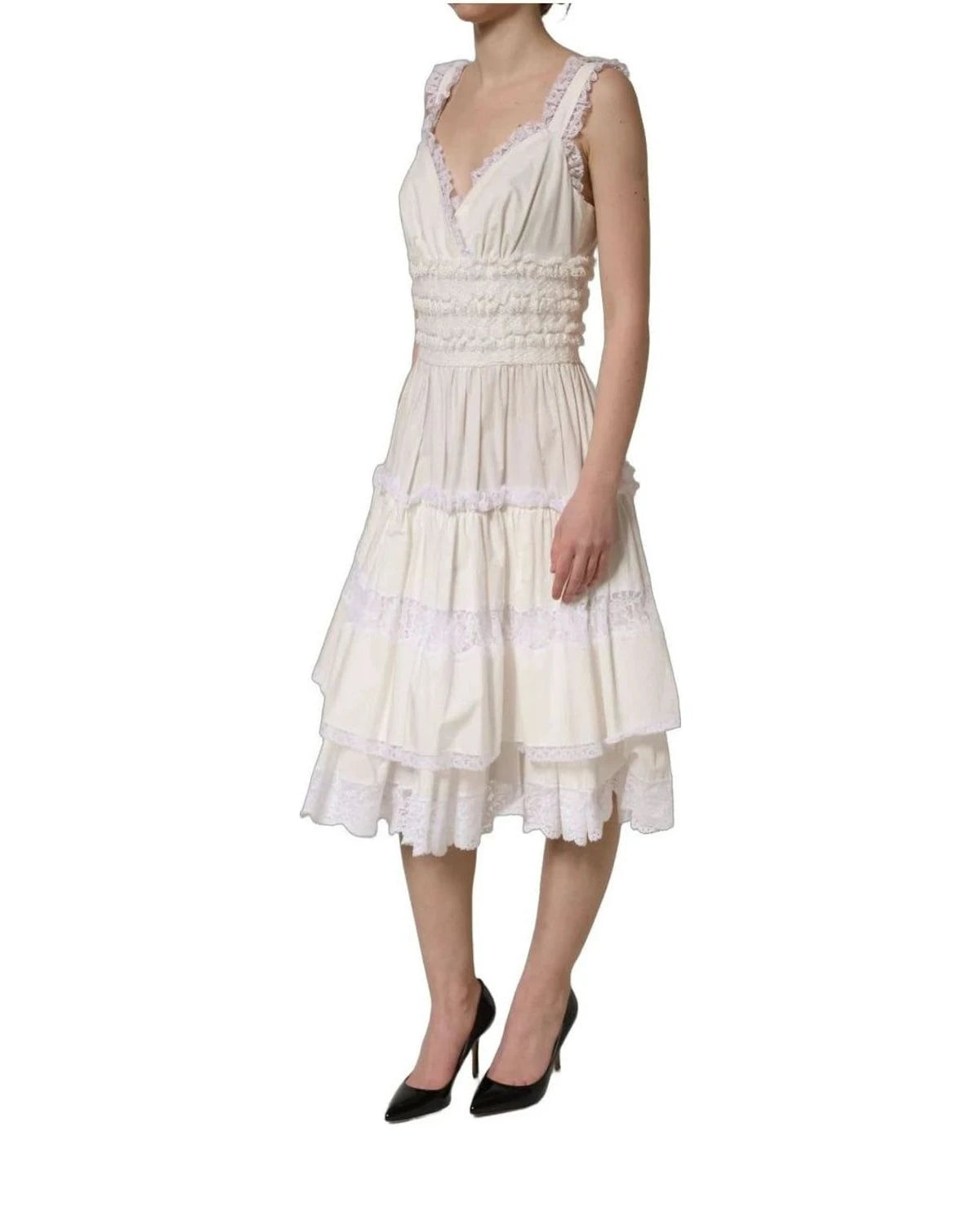 Dolce & Gabbana Dresse in white, Cotton — view 6