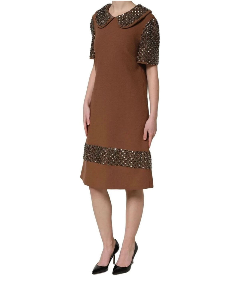 Dolce & Gabbana Dresse in brown, Silk — view 4