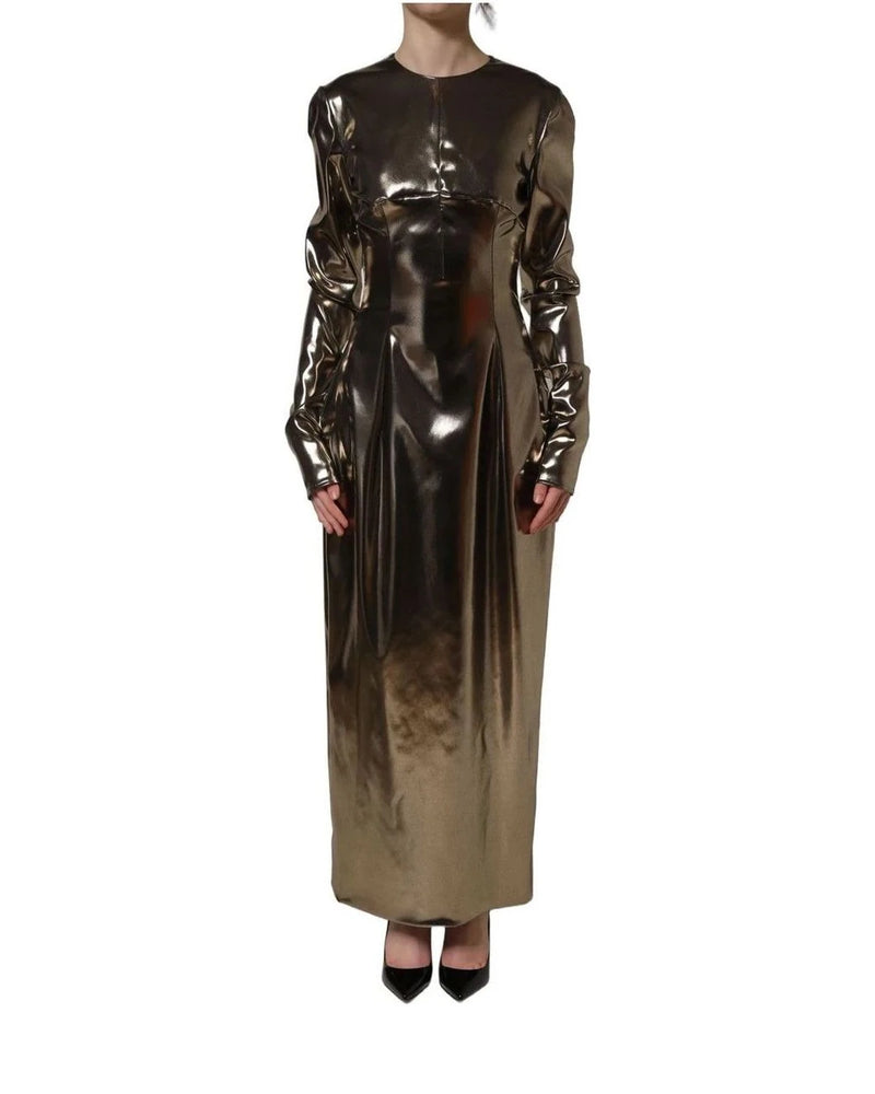 Dolce & Gabbana Dresse in gold, Polyester — view 5