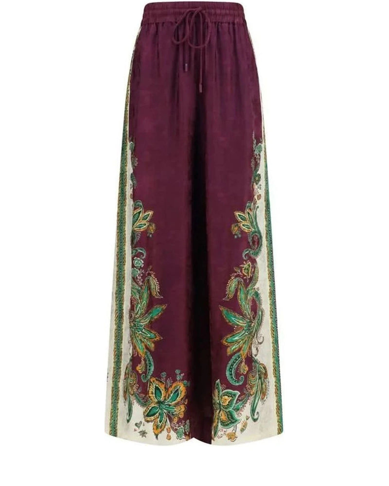 Alemais Palazzo Pant in purple, Viscose