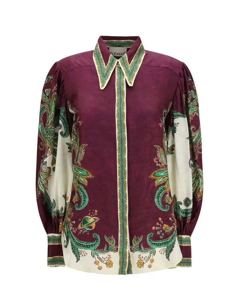 Alemais Dress Shirt in purple, Viscose