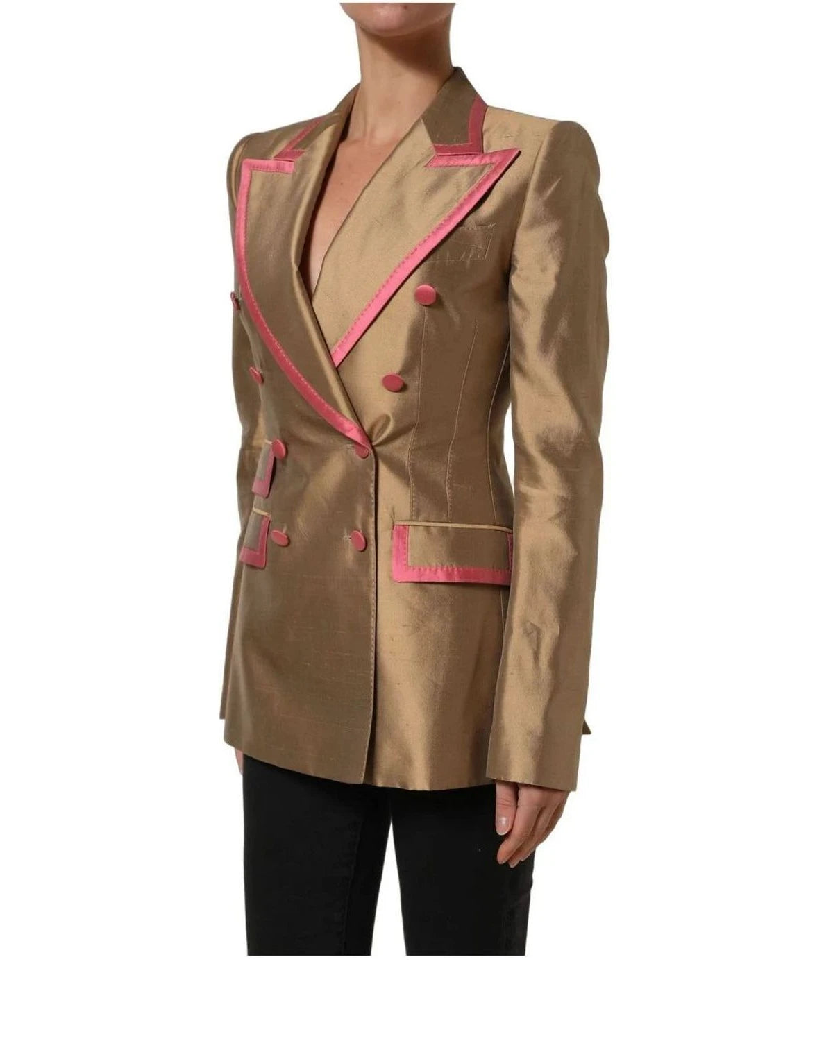 Dolce & Gabbana Blazer in gold, Silk — view 3
