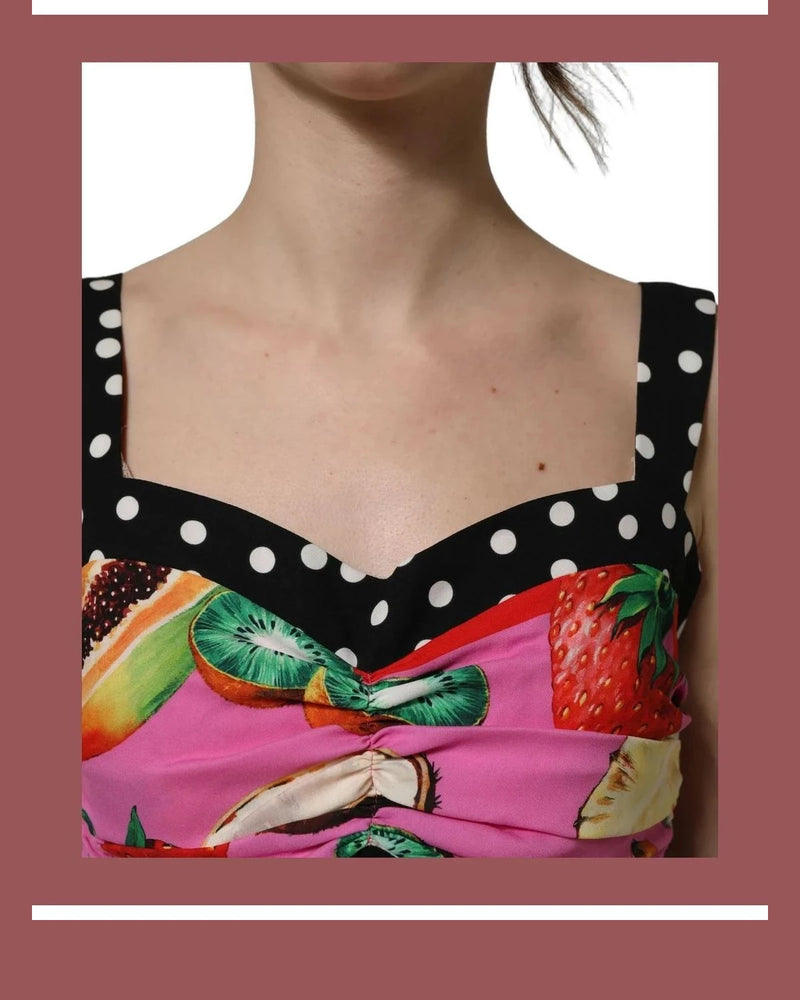Dolce & Gabbana Corset Top in multicolor, Elastane