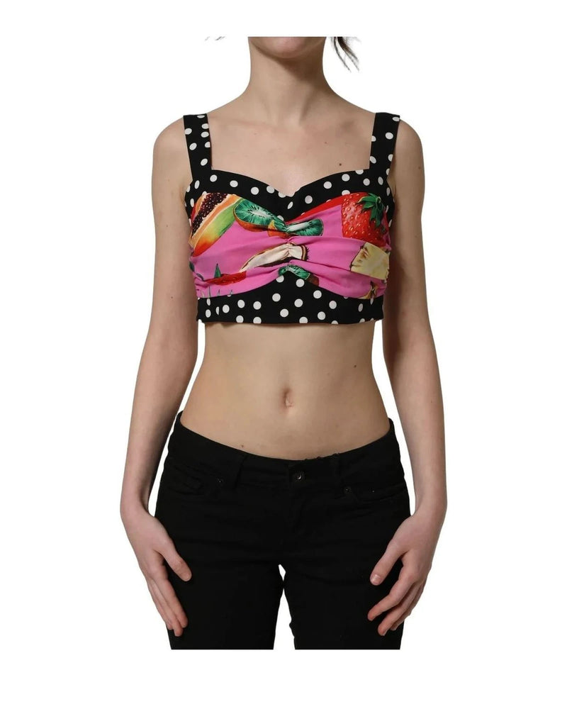 Dolce & Gabbana Corset Top in multicolor, Elastane — view 3