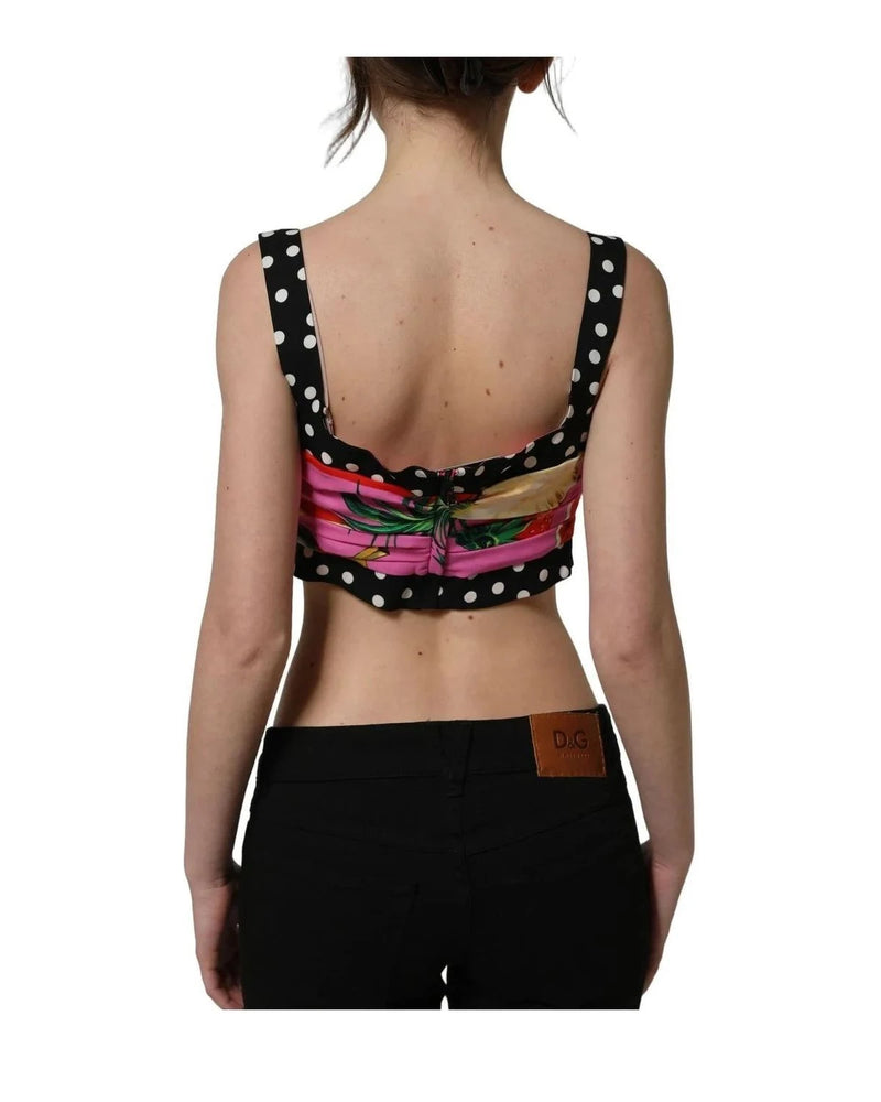 Dolce & Gabbana Corset Top in multicolor, Elastane — view 6