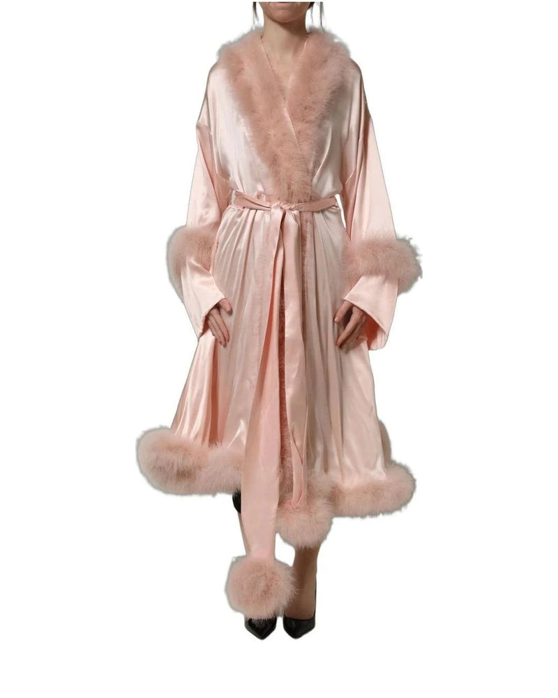 Dolce & Gabbana Robe in pink, Feather Turkey — view 3