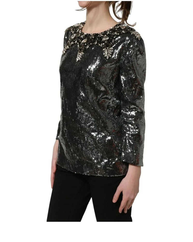 Dolce & Gabbana Blouse in gray, Silk — view 3