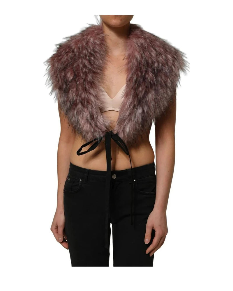 Dolce & Gabbana Vest in pink, Polyester Tie — view 6