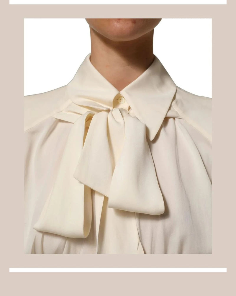 Dolce & Gabbana Blouse in white, Silk — view 6