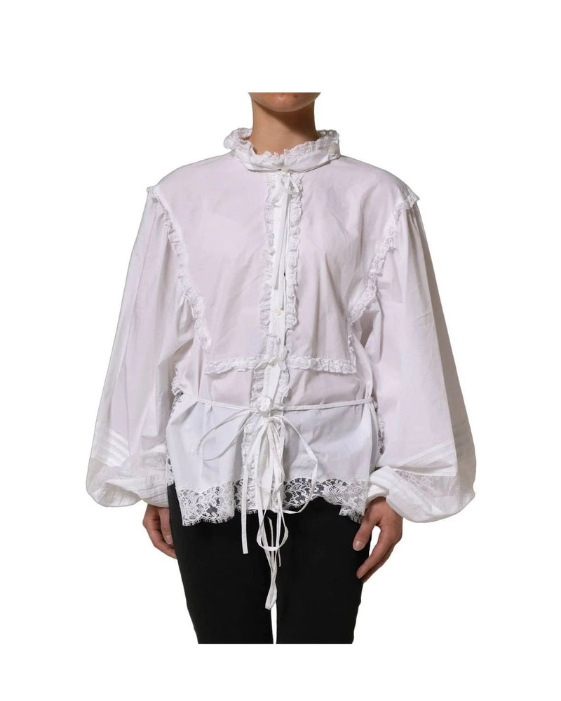 Dolce & Gabbana Blouse in white, Cotton — view 3