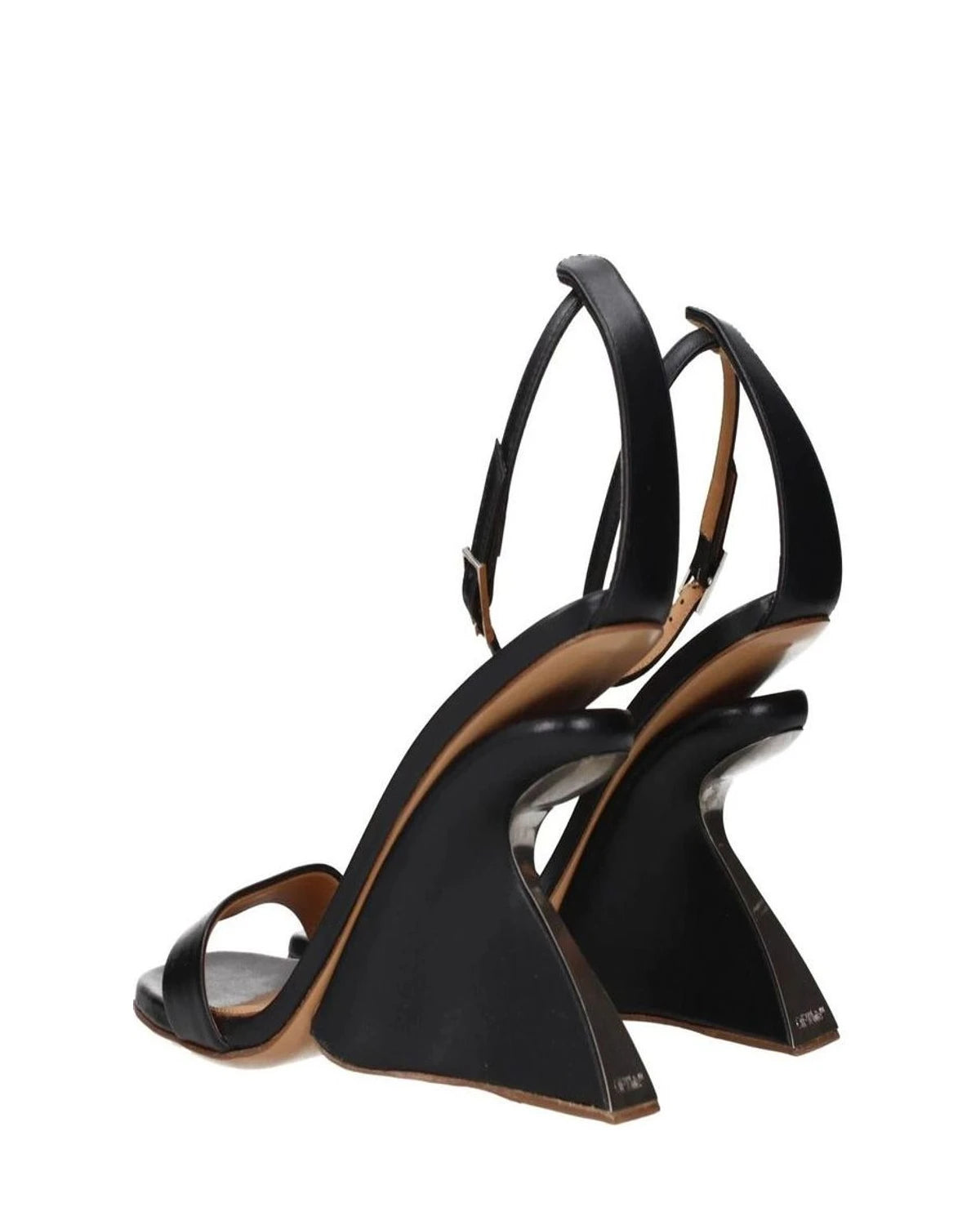 Off-White Black Stiletto Sandals 