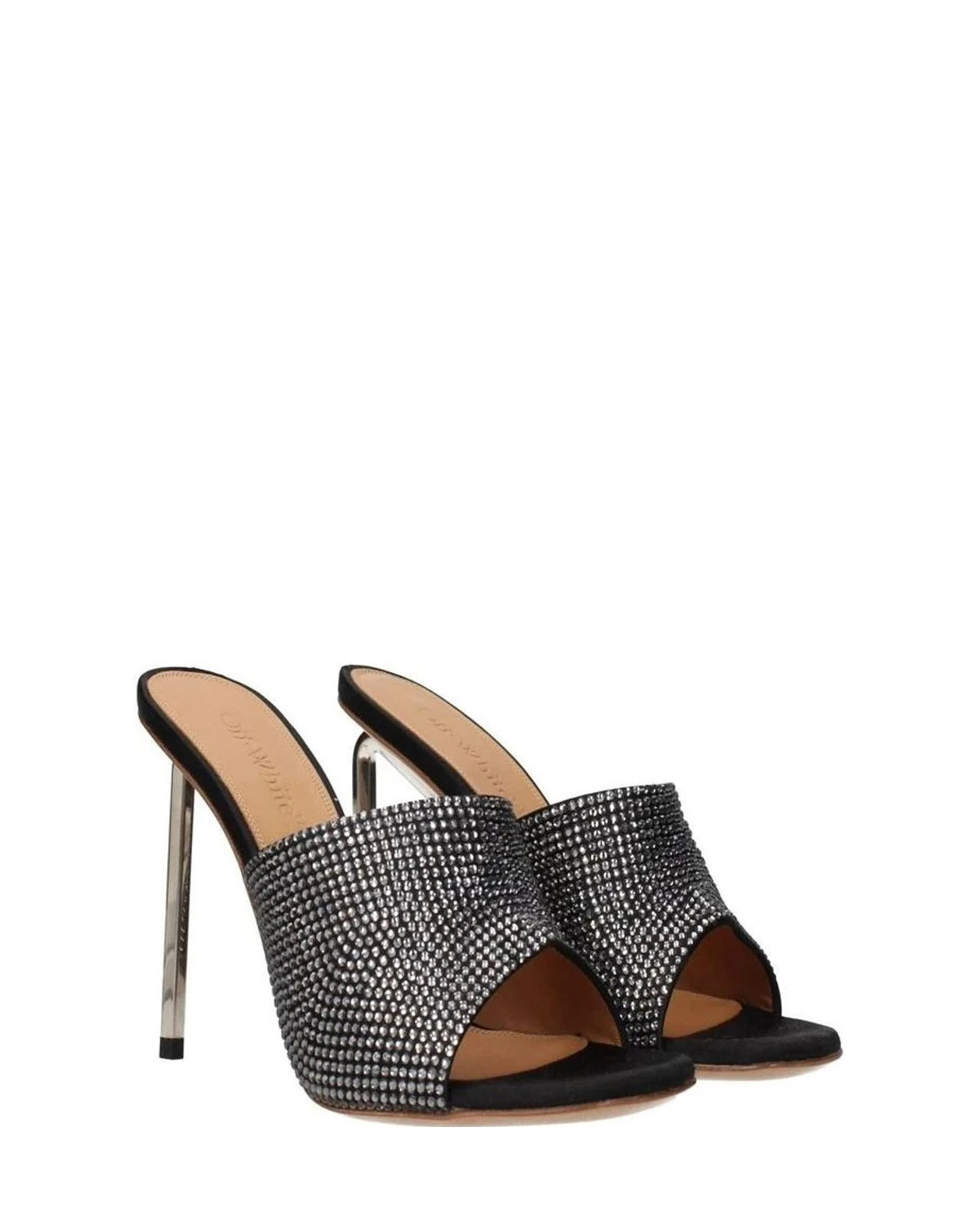 Off-White Black Stiletto Sandals 