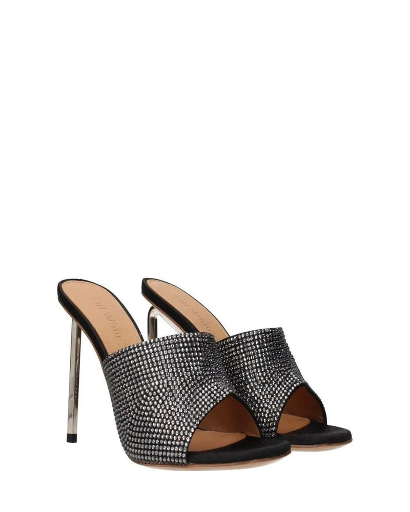 Off-White Black Stiletto Sandals 