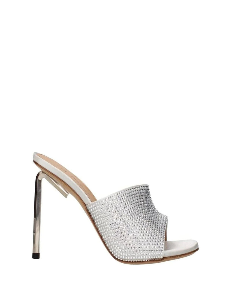 Off-White Gray Stiletto Sandals 