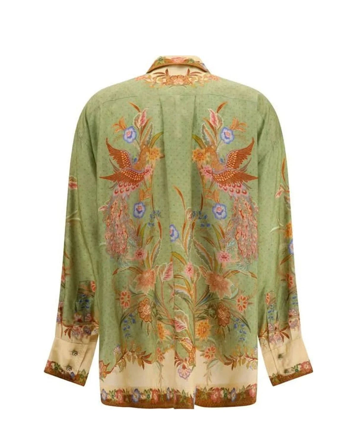 Zimmermann Dress Shirt in green, Silk — view 2
