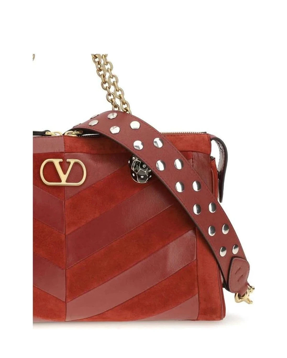 Valentino Garavani Patchwork Red Shoulder Bag 