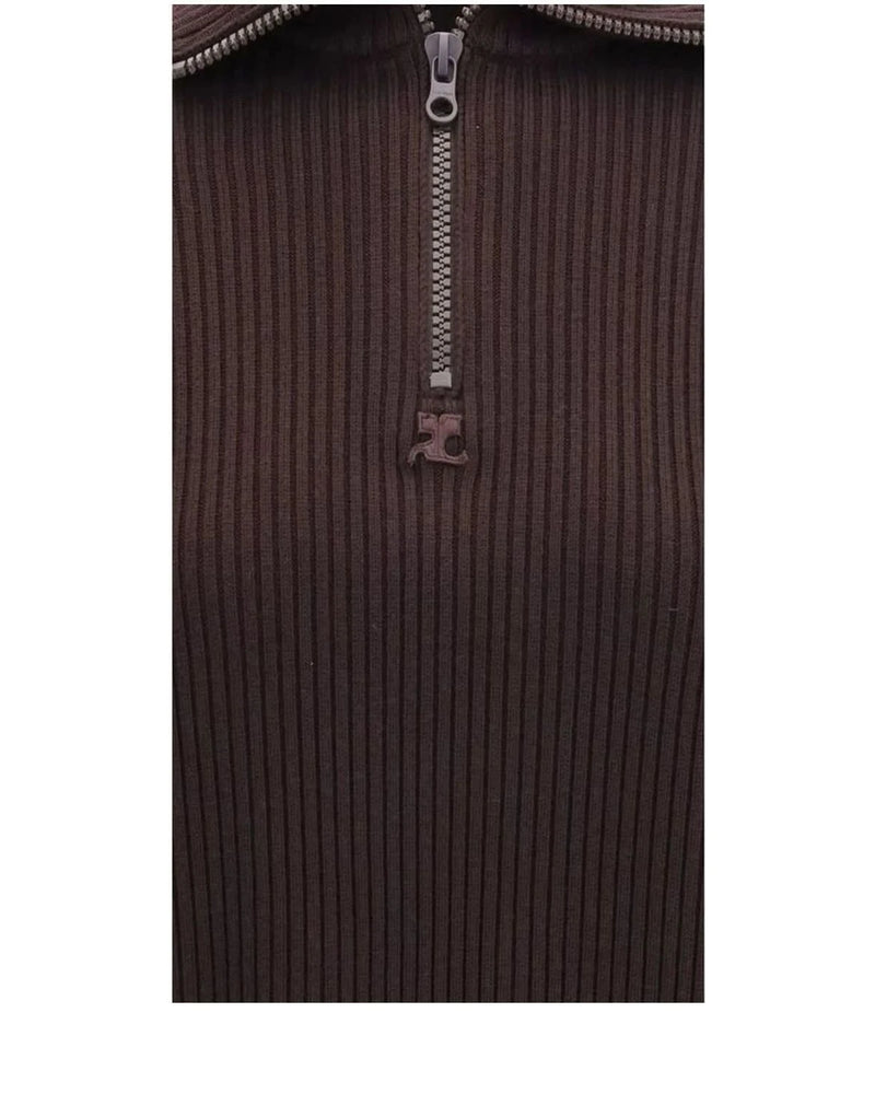 Courrèges Sweater in brown, Merino Wool — view 3
