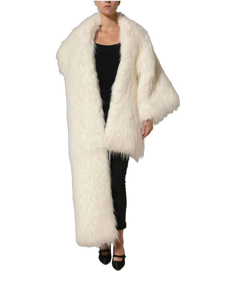 Dolce & Gabbana Overcoat in white, Polyester — view 3