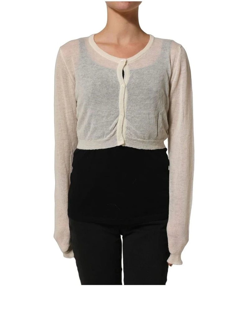 Ermanno Scervino Cardigan in white, Wool — view 2