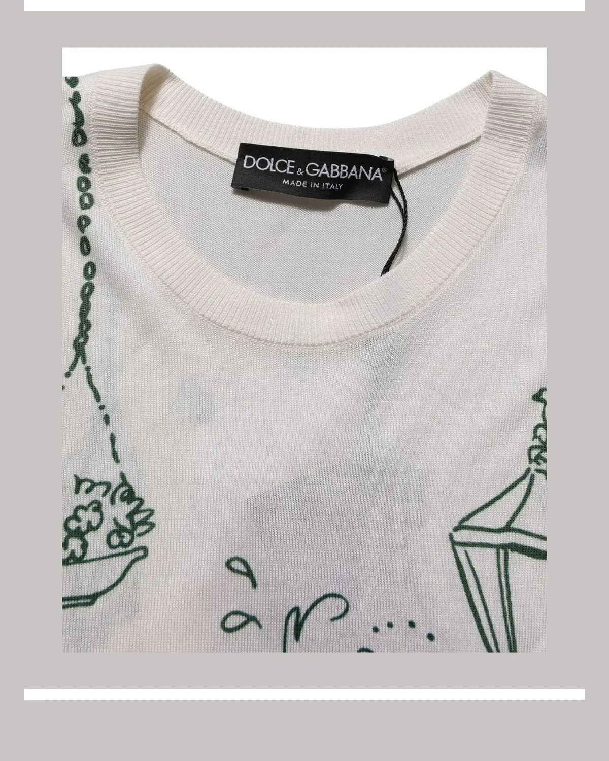 Dolce & Gabbana Tank Top in white, Silk — view 6
