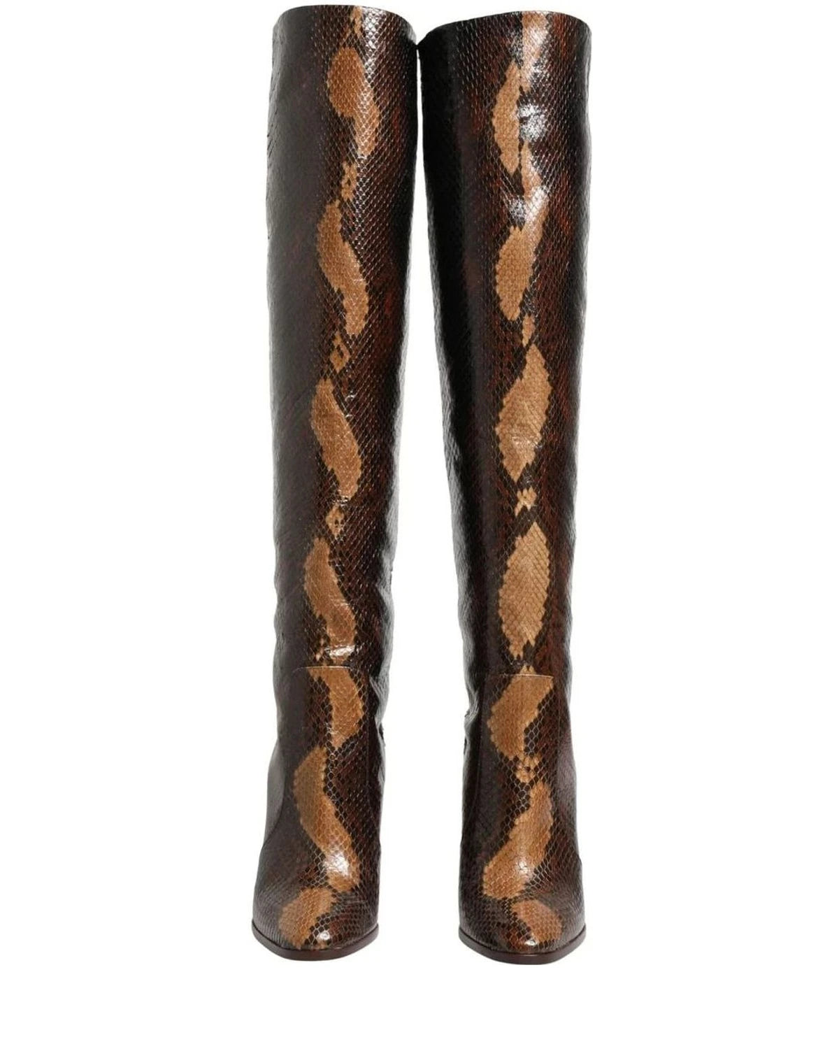 Dolce & Gabbana Exotic Brown Knee High Boots 
