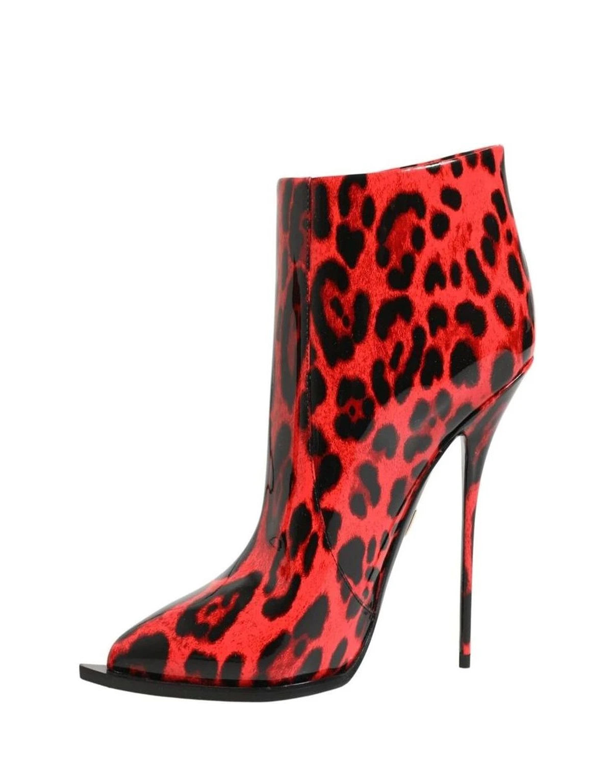 Dolce & Gabbana Leopard Cardinale Red Ankle Boots 