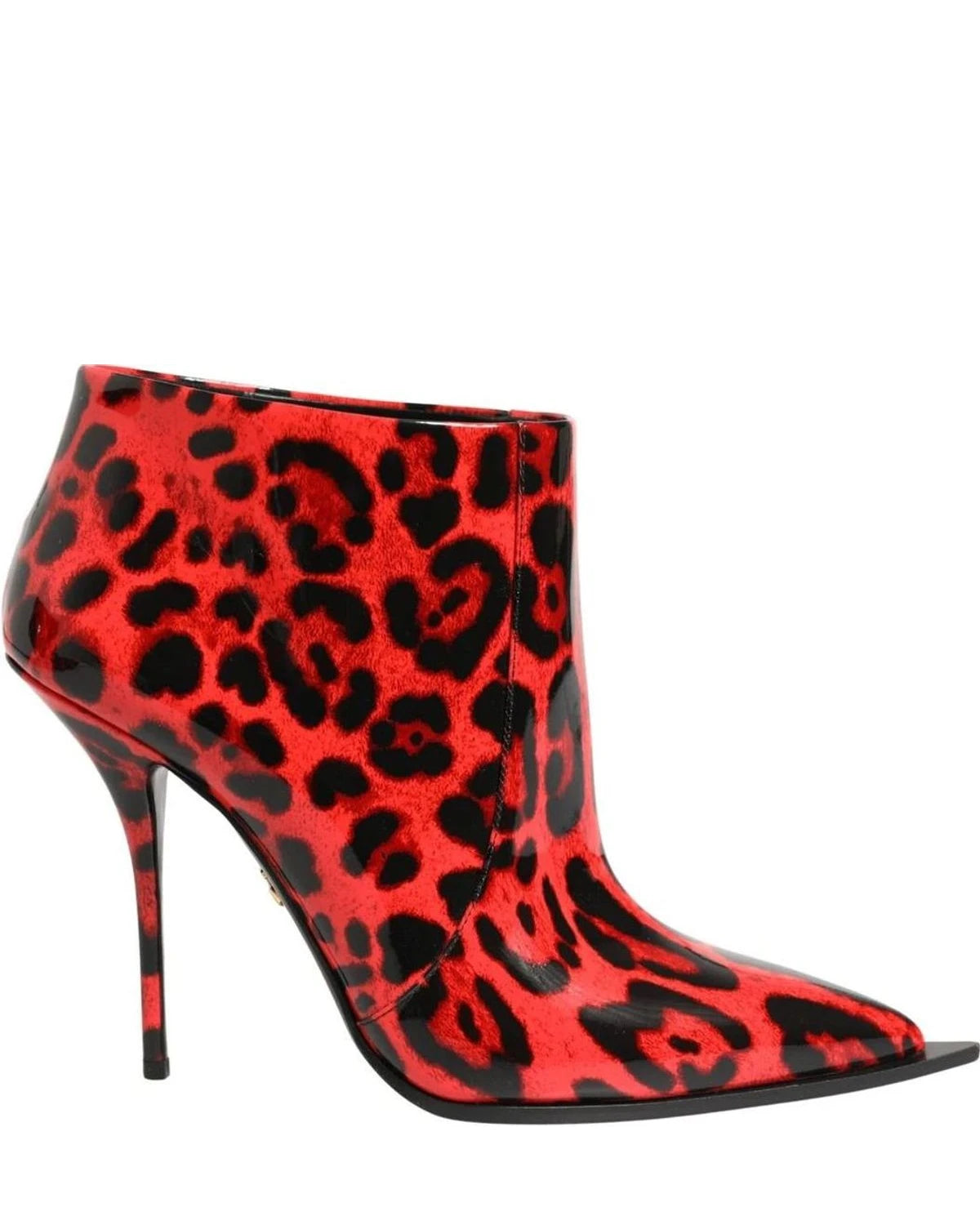 Dolce & Gabbana Leopard Cardinale Red Ankle Boots 