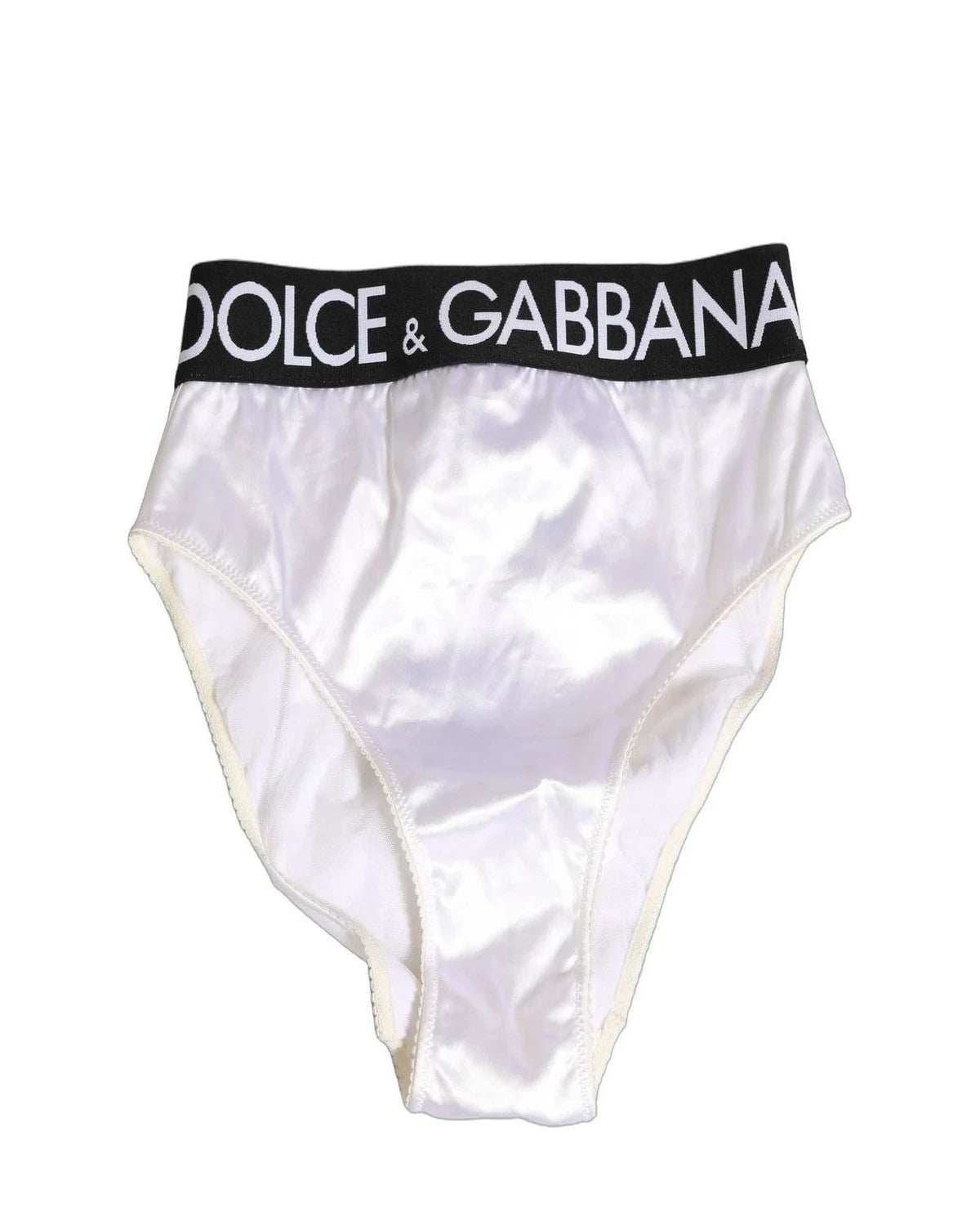Dolce & Gabbana High Waisted Brief in white, Elastane — view 2