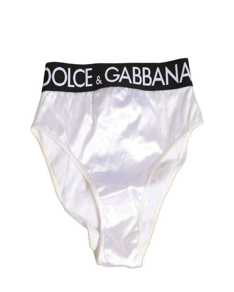 Dolce & Gabbana High Waisted Brief in white, Elastane — view 2