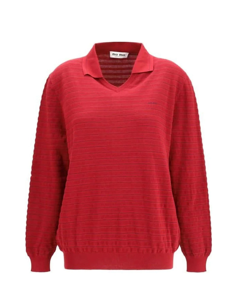 Miu Miu Polo in red, Cotton