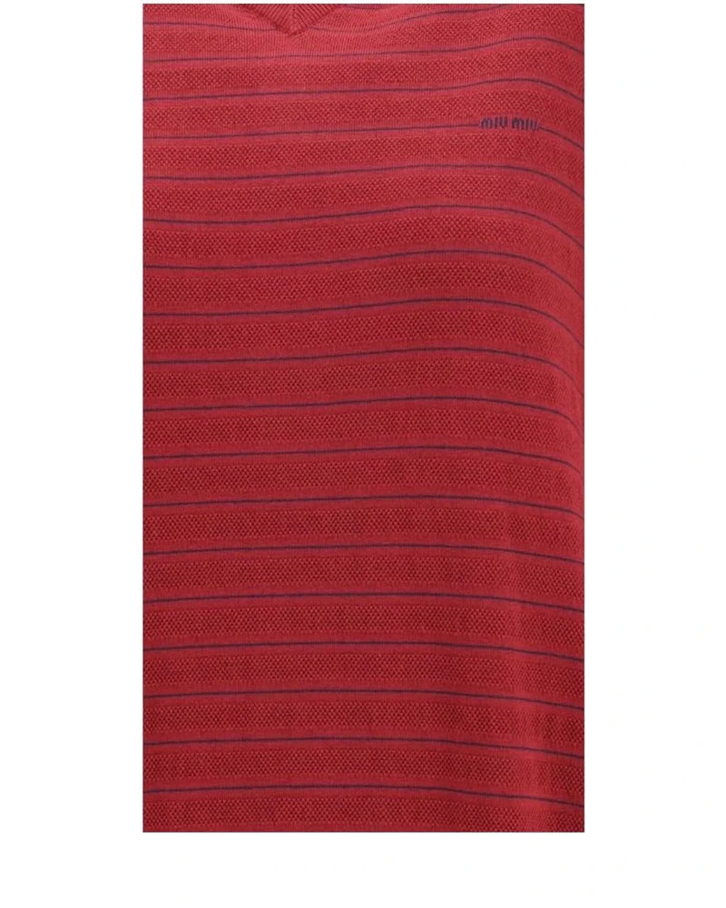 Miu Miu Polo in red, Cotton — view 3