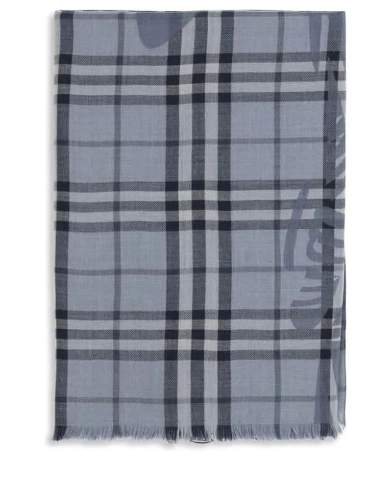 Burberry Scarves & Shawl in blue, Fleece Wool