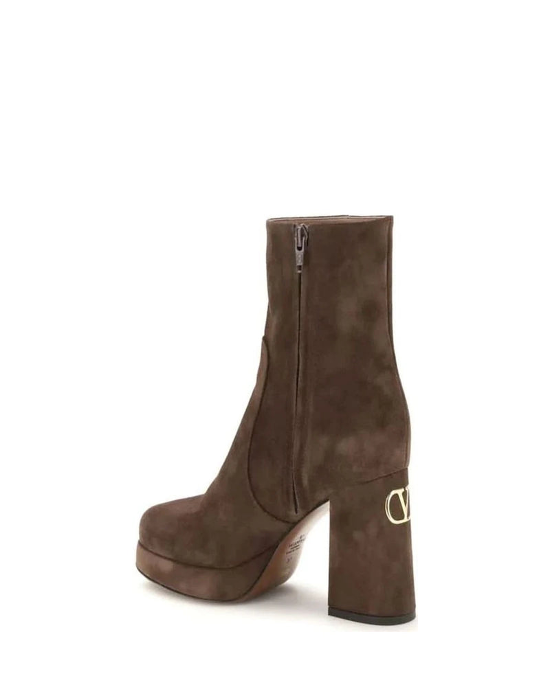 Valentino Garavani Brown Ankle Boots 